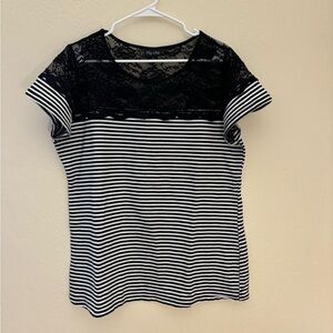 Tshirt With Lace Detailing